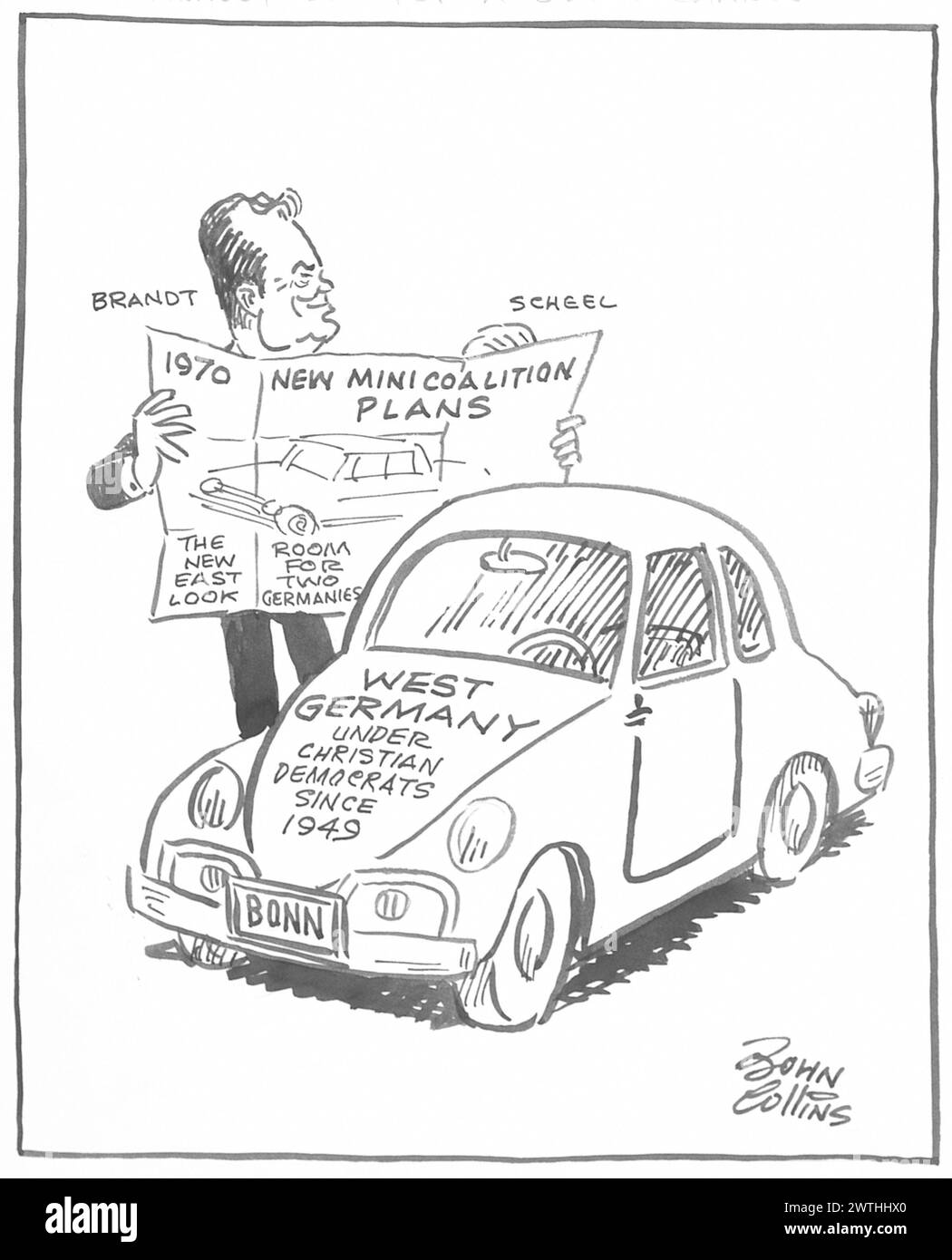 Cartoon - finalmente previsto un cambiamento di stile. John Collins (1917-2007) Foto Stock
