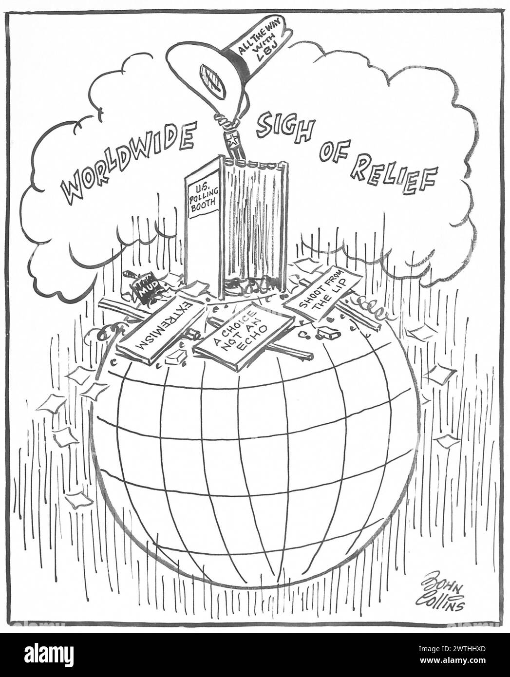 Cartoon - Una scelta e un Echo. John Collins (1917-2007) Foto Stock
