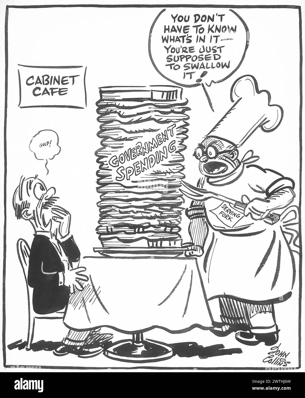 Cartoon - Dagwood Sandwich. John Collins (1917-2007) Foto Stock