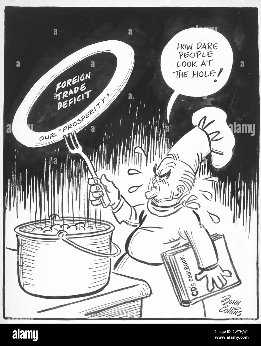 Cartoon - The Hole in the Doughnut. John Collins (1917-2007) Foto Stock