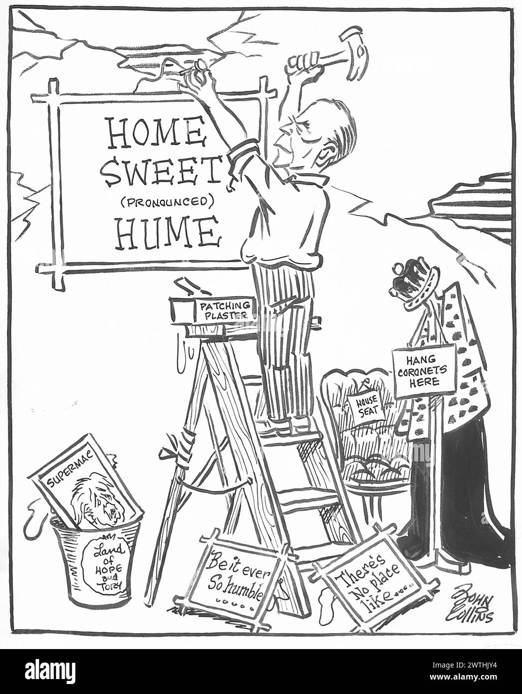 Cartone animato - alterazioni al n.10. John Collins (1917-2007) Foto Stock