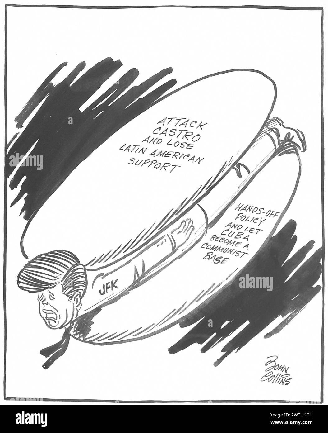 Cartoon - Sandwich cubano. John Collins (1917-2007) Foto Stock