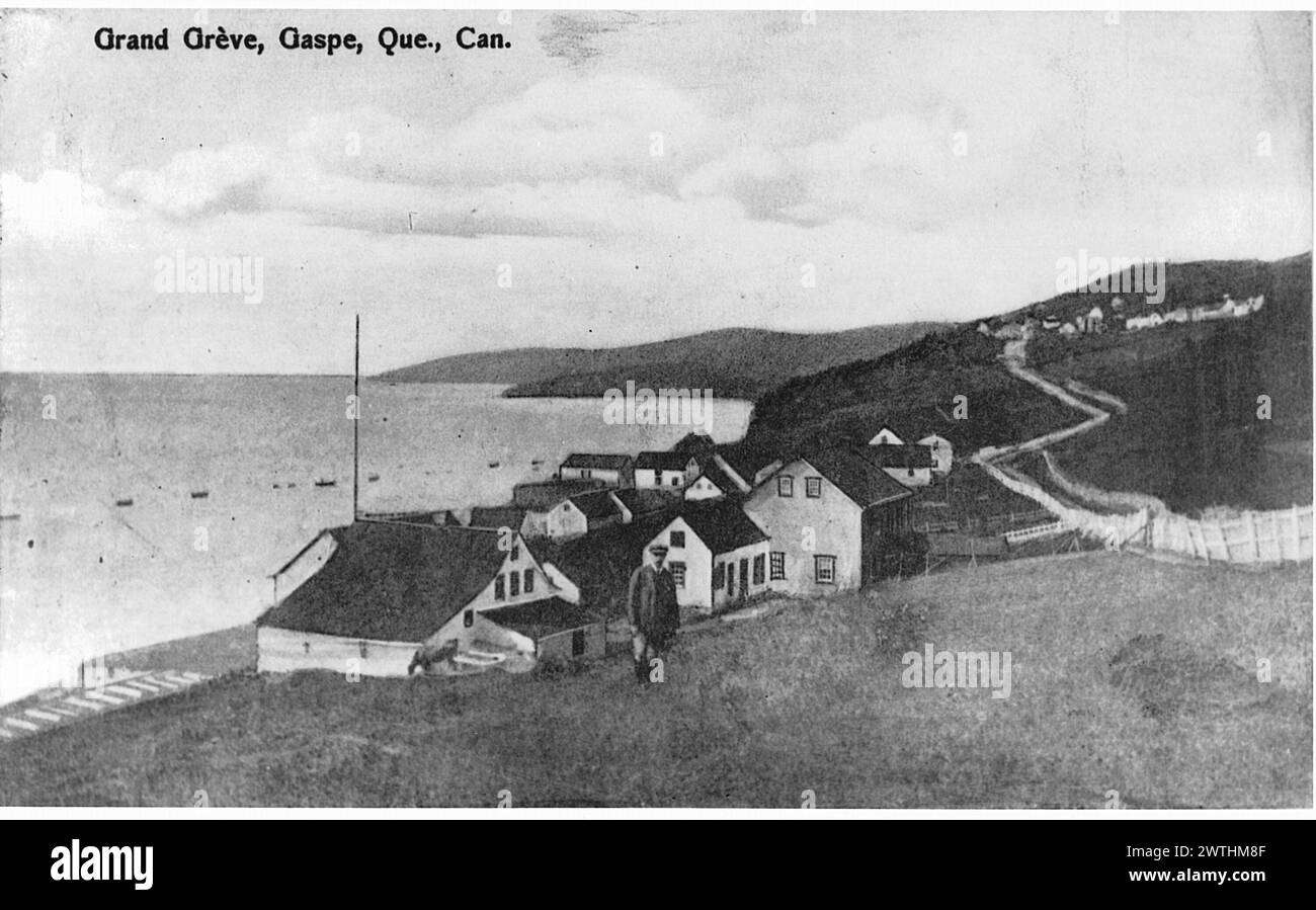 Collotipo - Grand Grève, Gaspé, QC, circa 1910 Foto Stock