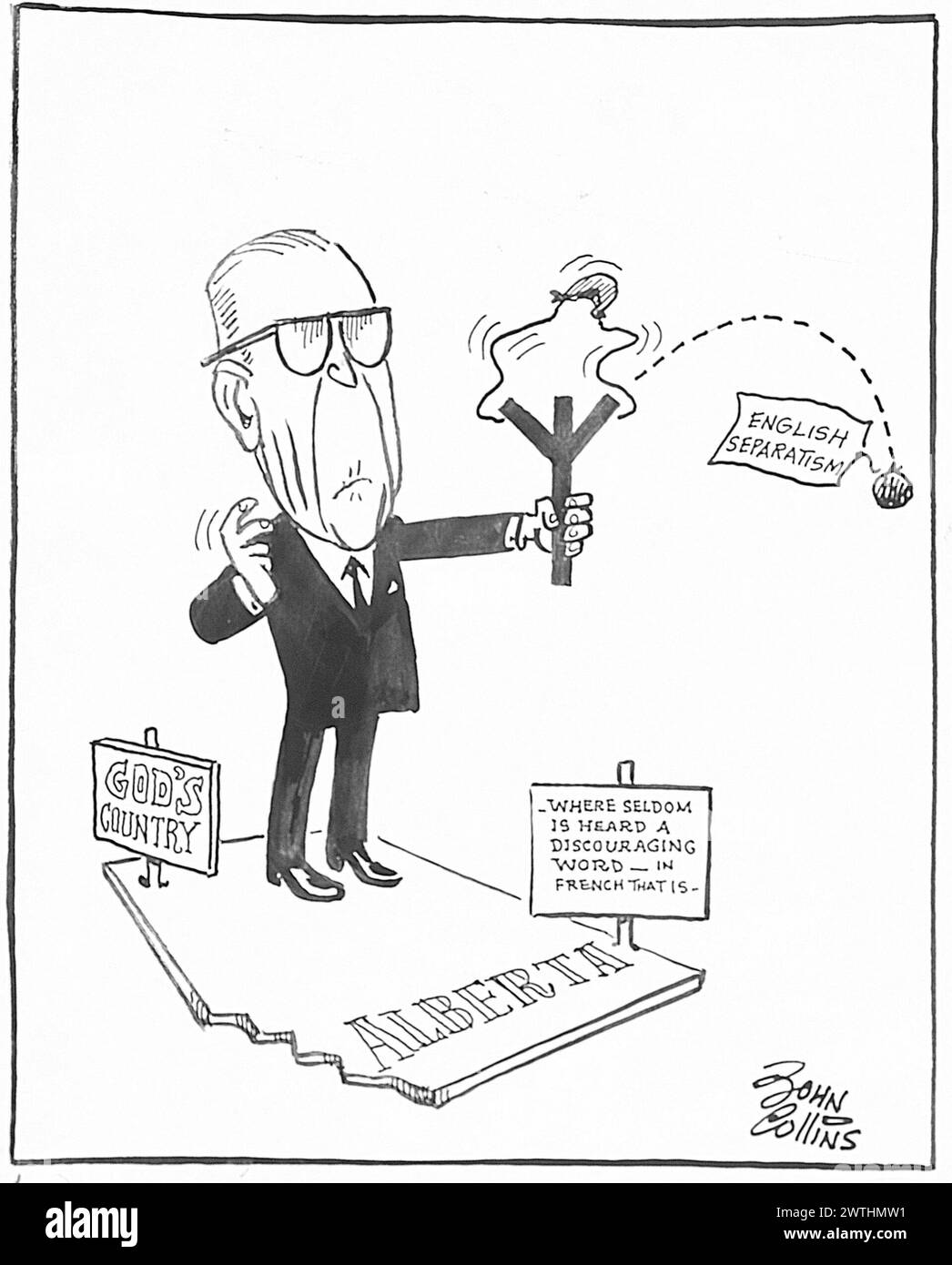 Cartoon - Manning e il suo mondo. John Collins (1917-2007) Foto Stock