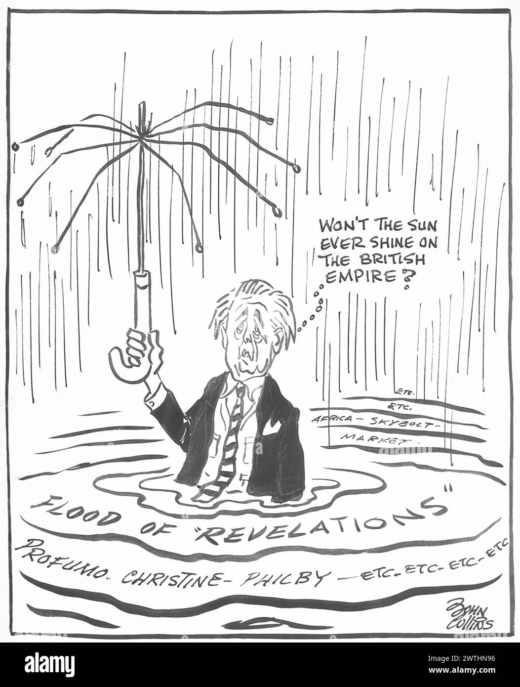 Cartoon - quelle estati inglesi. John Collins (1917-2007) Foto Stock