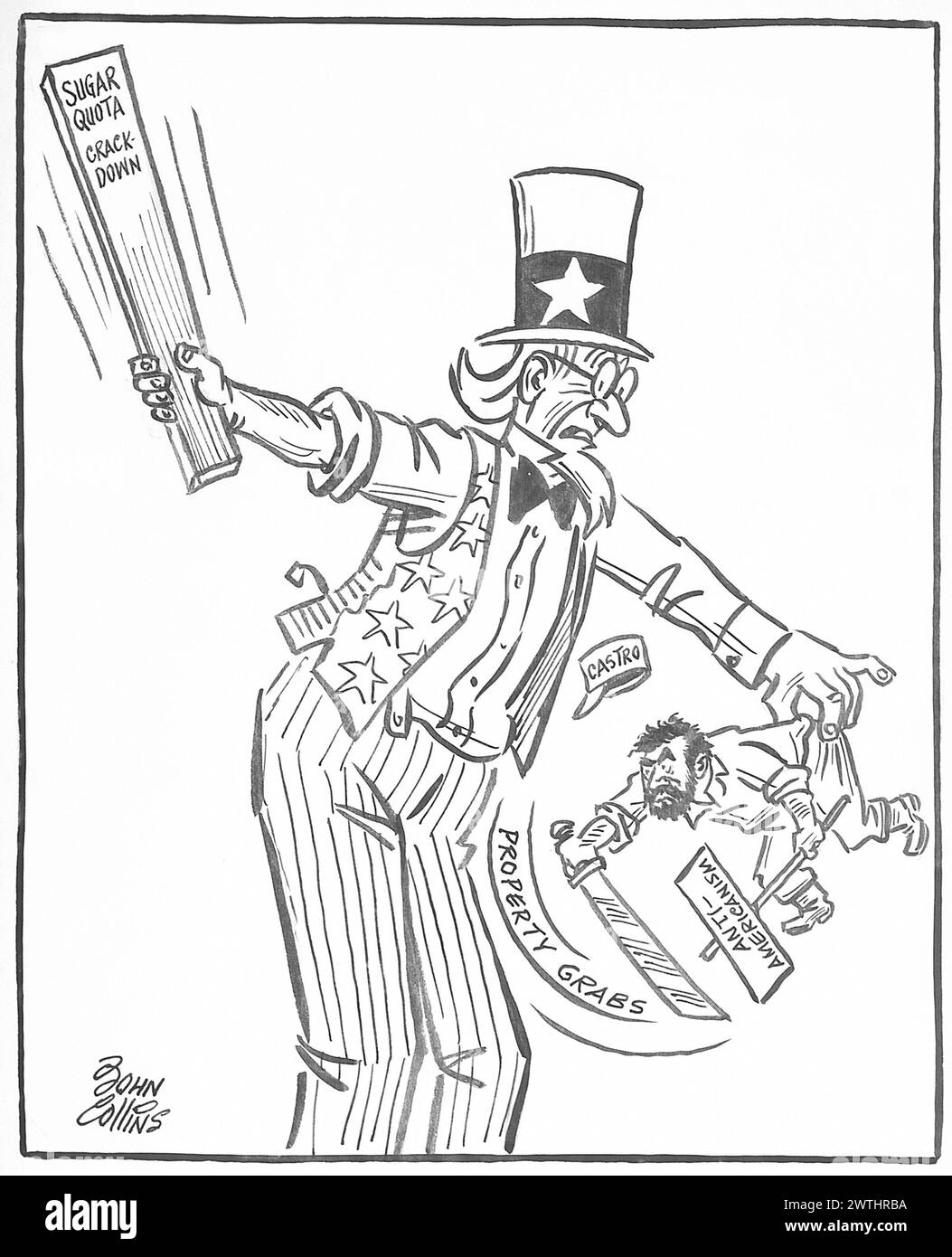 Cartone animato - 'uno o due?'. John Collins (1917-2007) Foto Stock