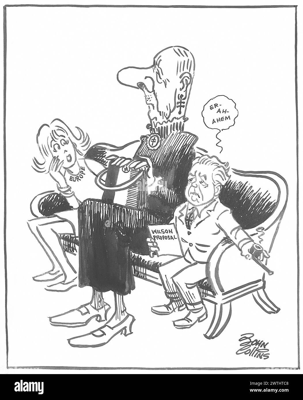 Cartone animato - il chaperone. John Collins (1917-2007) Foto Stock