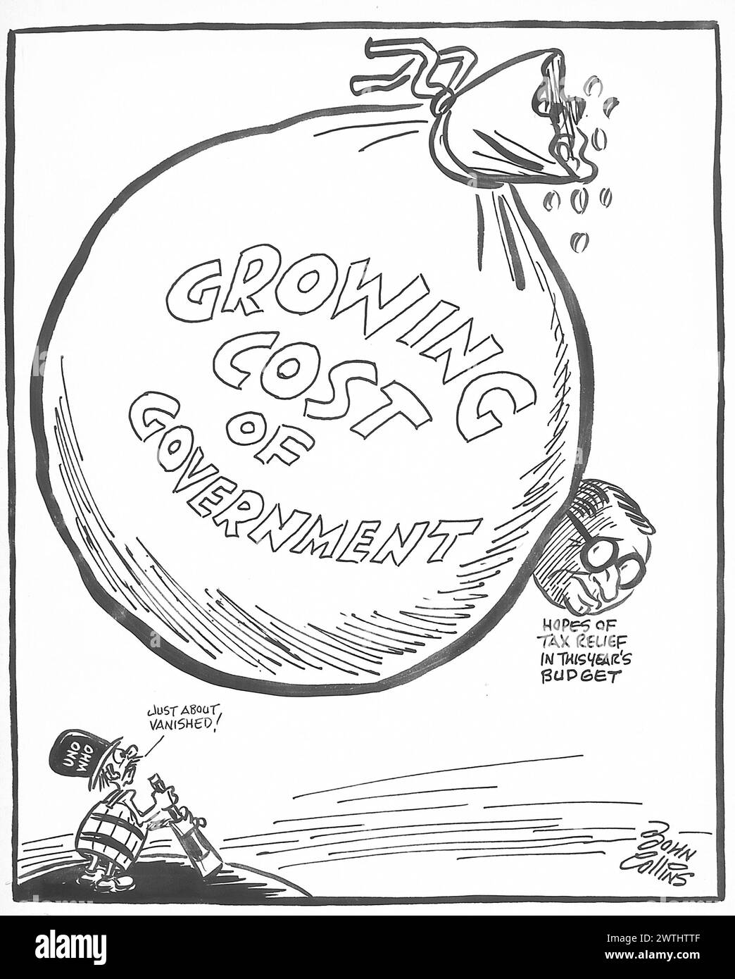 Cartone animato - l'Eclipse. John Collins (1917-2007) Foto Stock