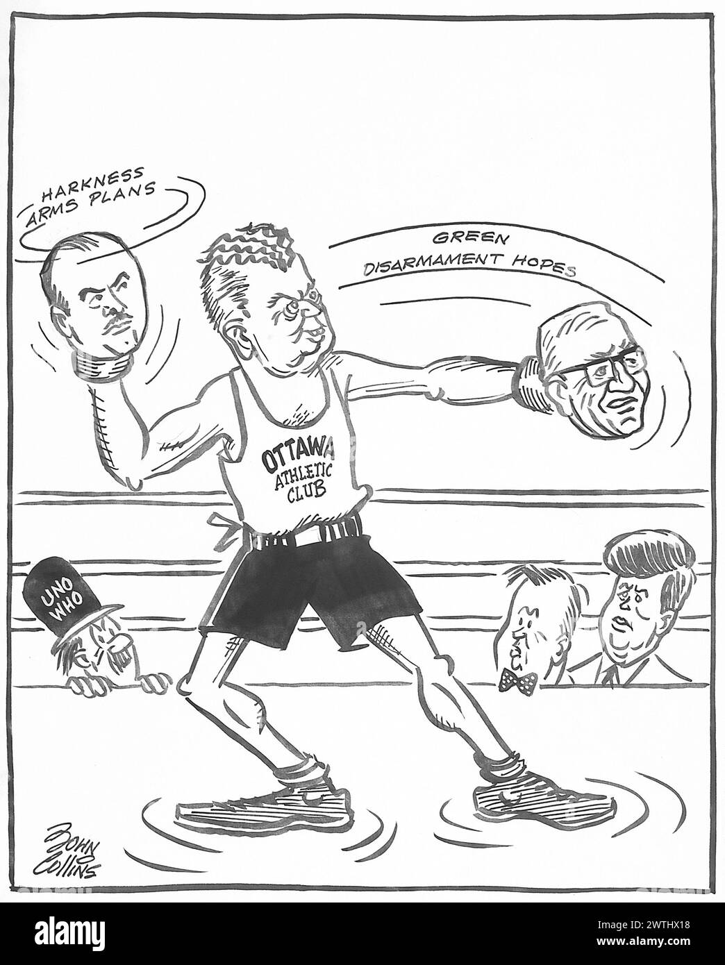 Cartoon - l'arte dell'autodifesa. John Collins (1917-2007) Foto Stock