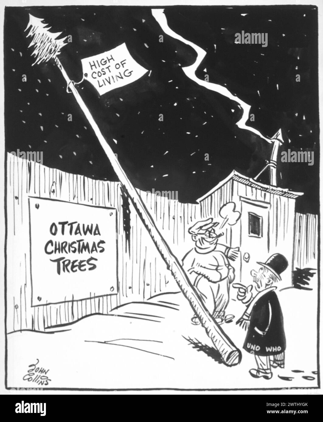 Cartoon - 'e' tutto quello che hai?'. John Collins (1917-2007) Foto Stock