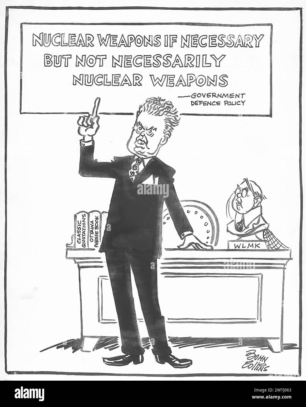 Cartoon - 'ora vediamo l'opposizione attaccarla!'. John Collins (1917-2007) Foto Stock