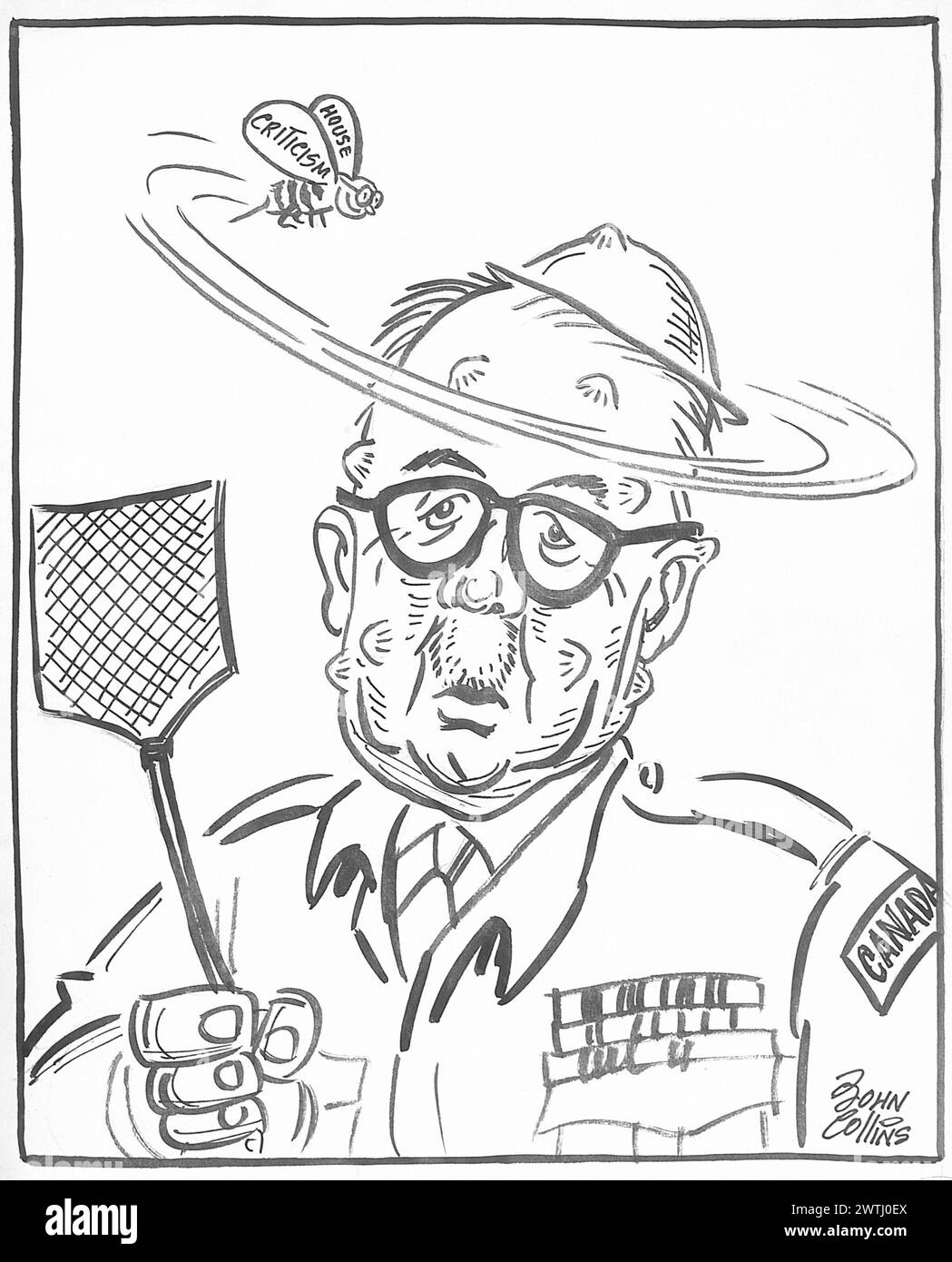 Cartoon - The Bomarc Bee. John Collins (1917-2007) Foto Stock