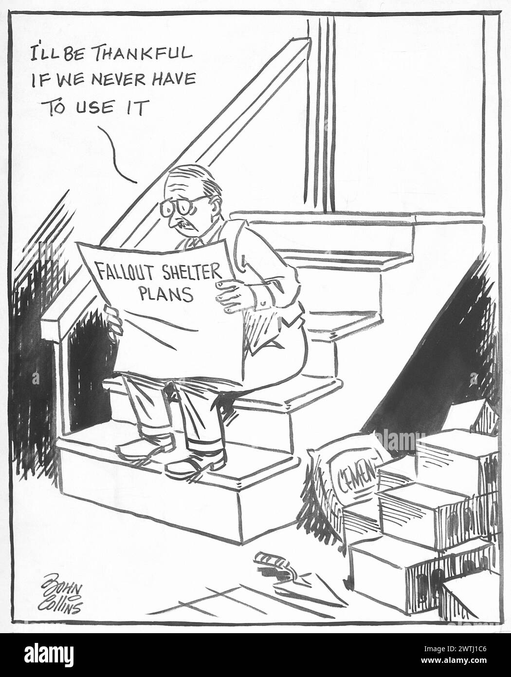 Cartone animato - Ringraziamento-1961. John Collins (1917-2007) Foto Stock