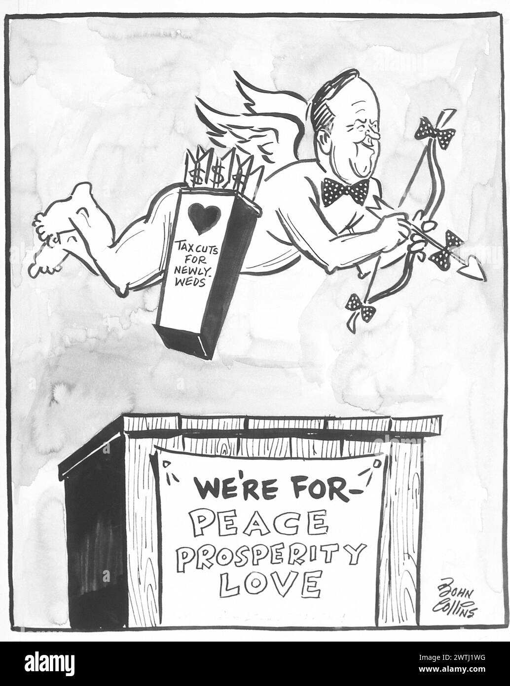 Cartoon - la piattaforma Pearson. John Collins (1917-2007) Foto Stock