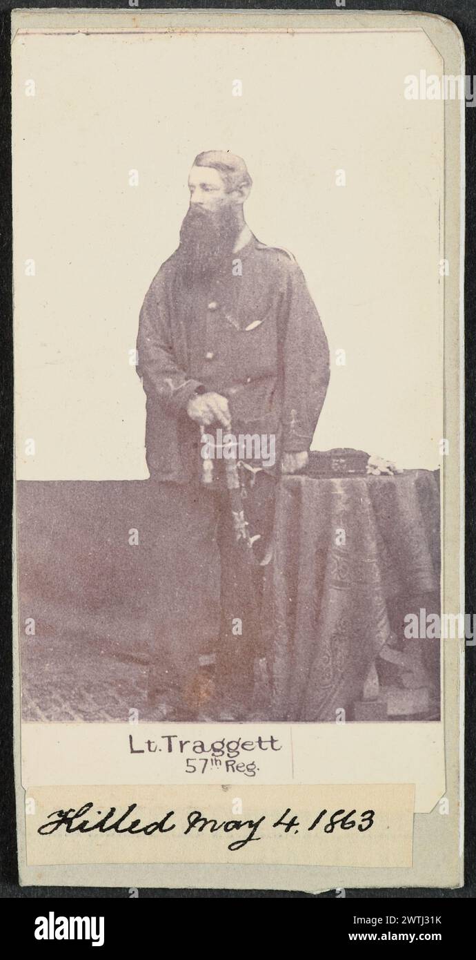 Stampe in bianco e nero del tenente Tragett Foto Stock