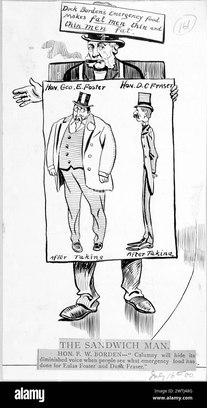 Cartoon - The Sandwich Man Rostap (1866-1949) Foto Stock