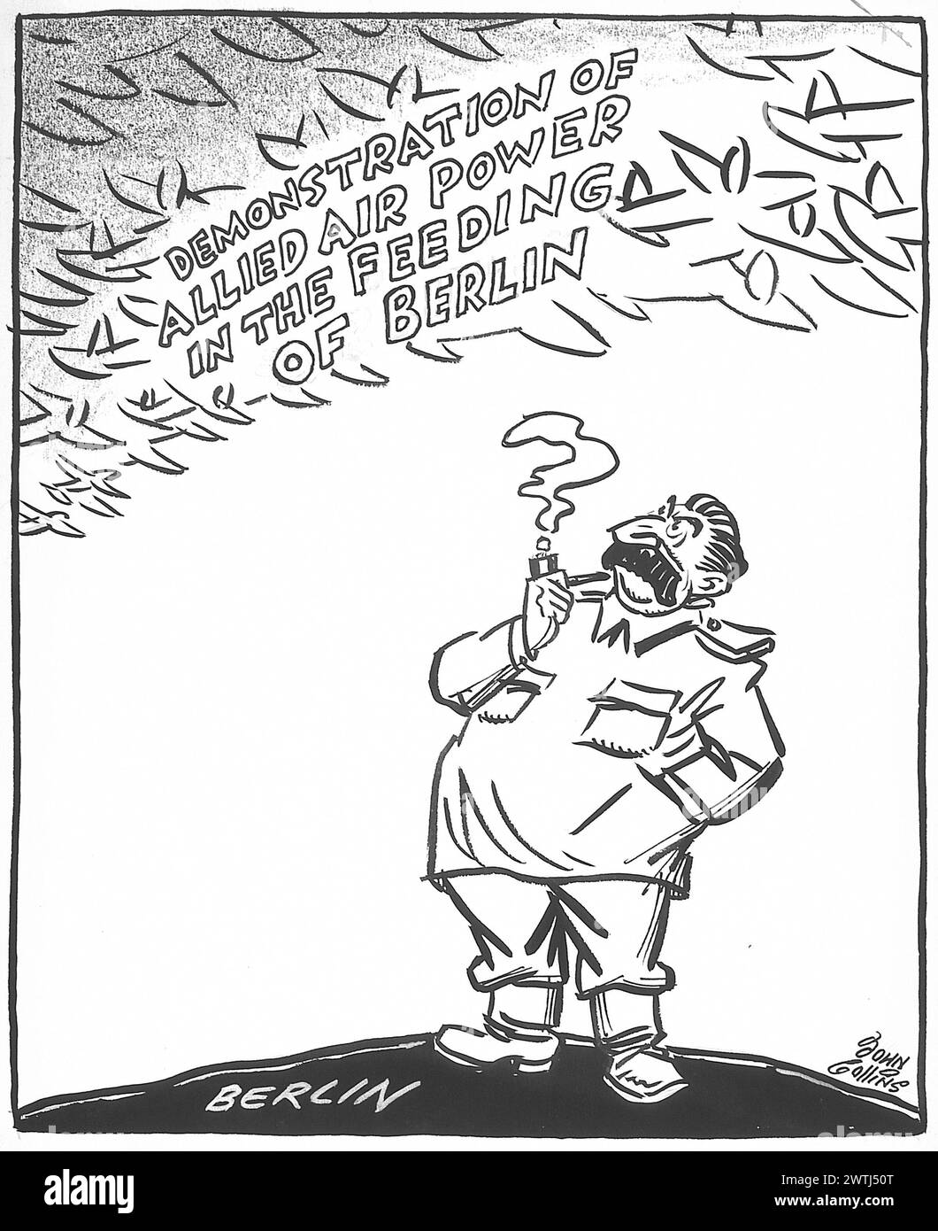 Cartoon - cibo per il pensiero. John Collins (1917-2007) Foto Stock