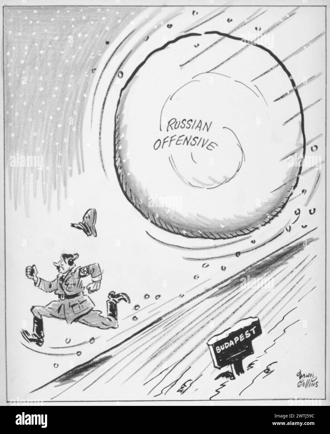 Cartoon - Vienna Roll. John Collins (1917-2007) Foto Stock