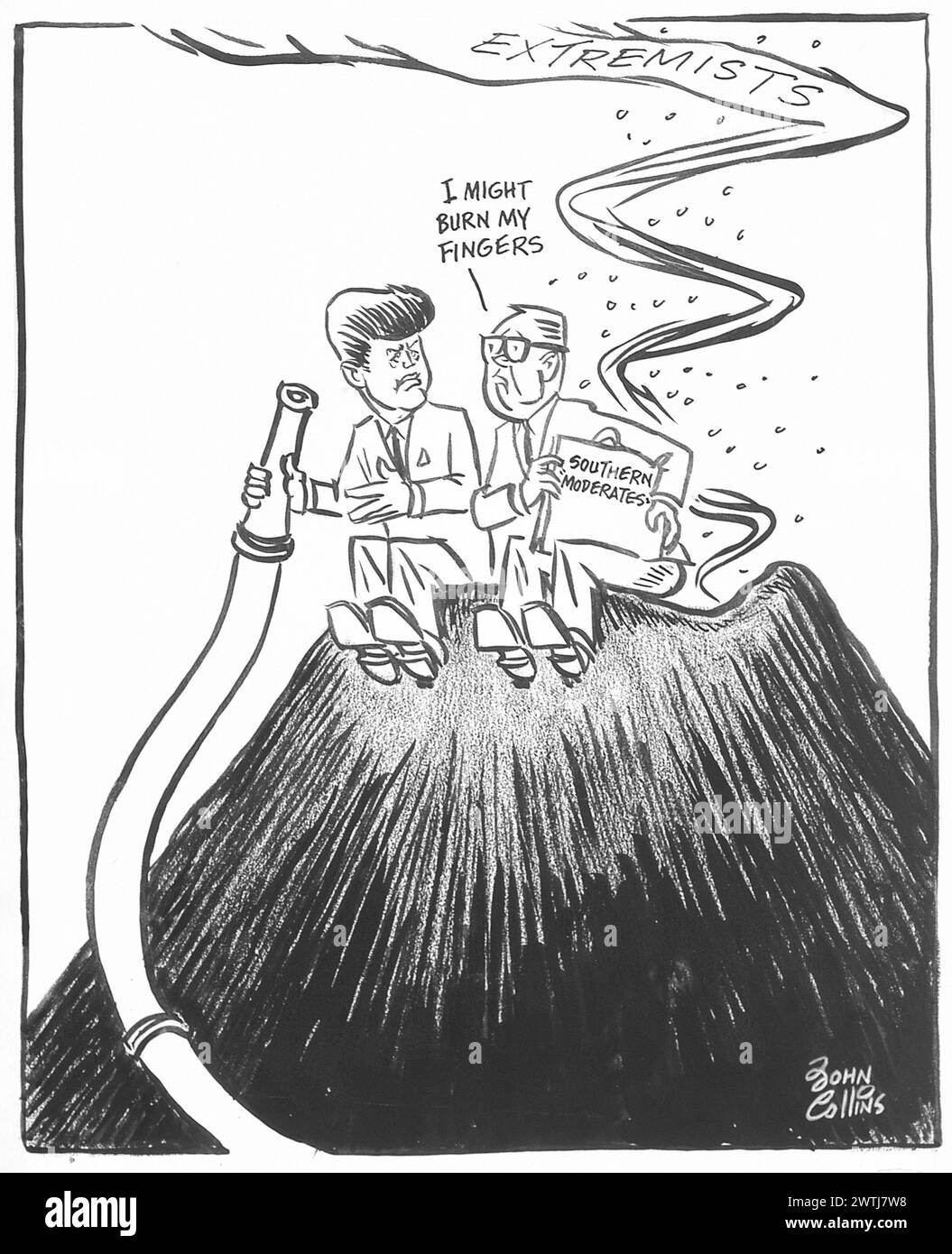 Cartoon - Fireside Chat. John Collins (1917-2007) Foto Stock