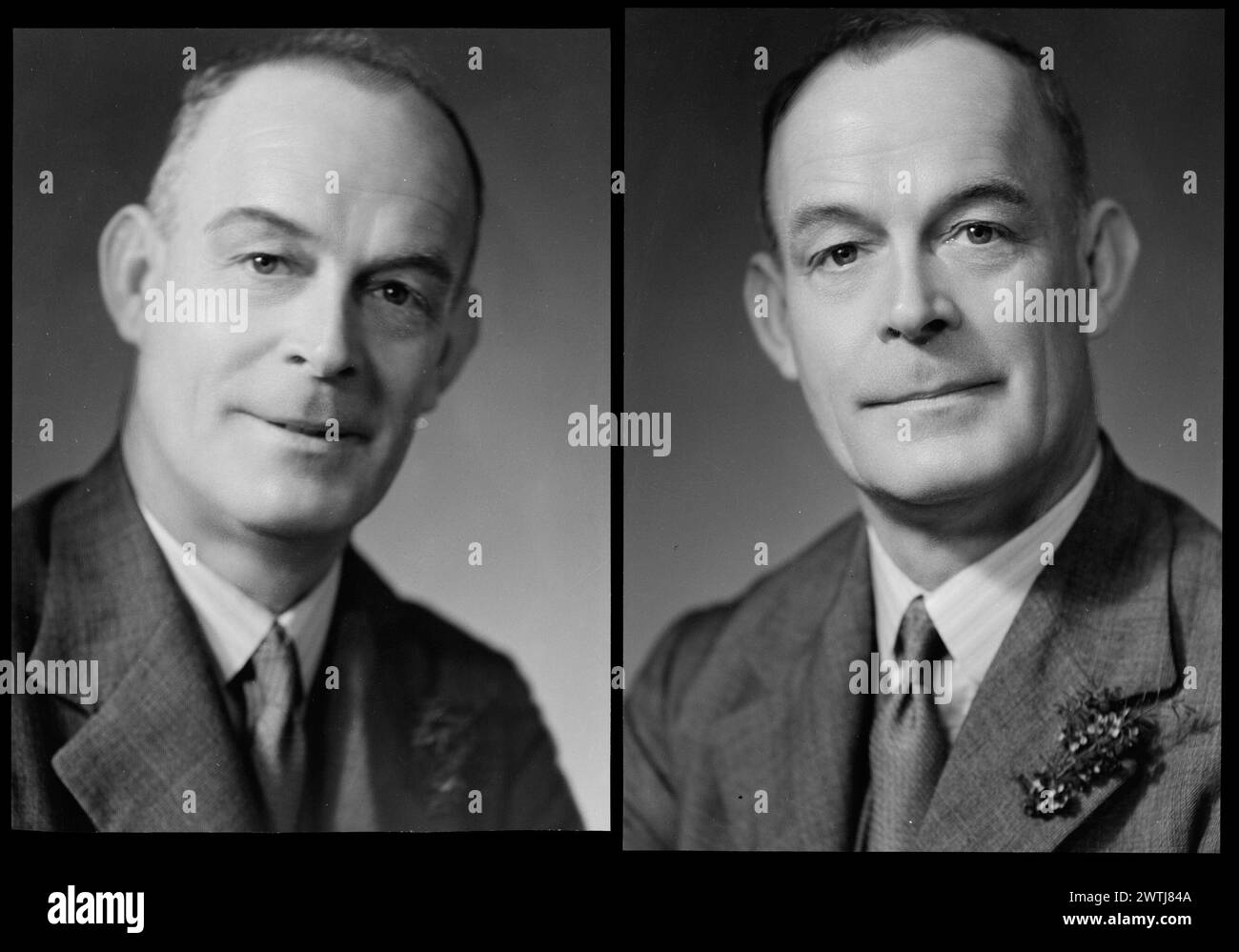 Uomo; iscrizione 'Norman Jones Esq.' negativi in argento gelatina, negativi in bianco e nero, ritratti in studio Foto Stock
