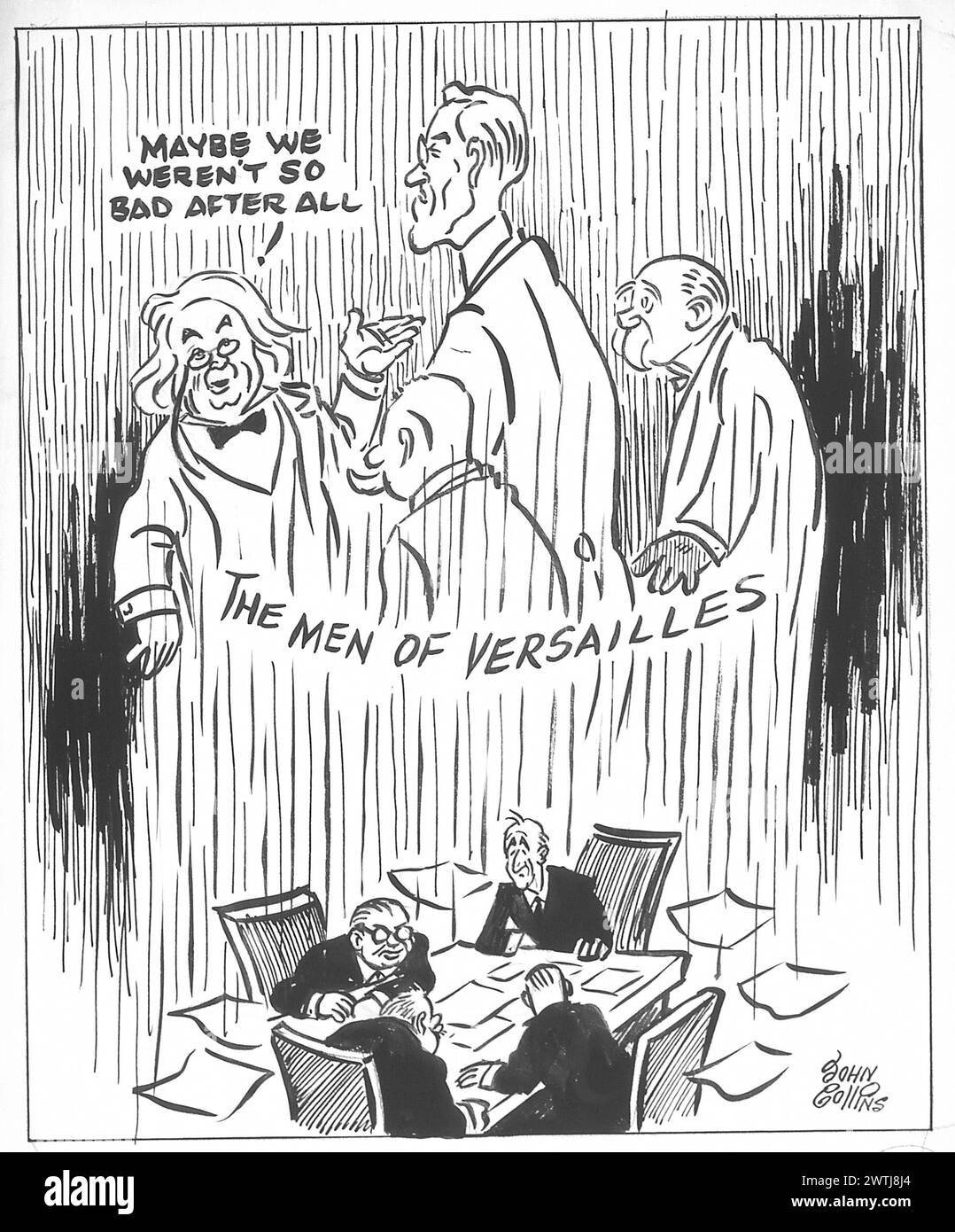 Cartoon - fantasmi di Parigi. John Collins (1917-2007) Foto Stock