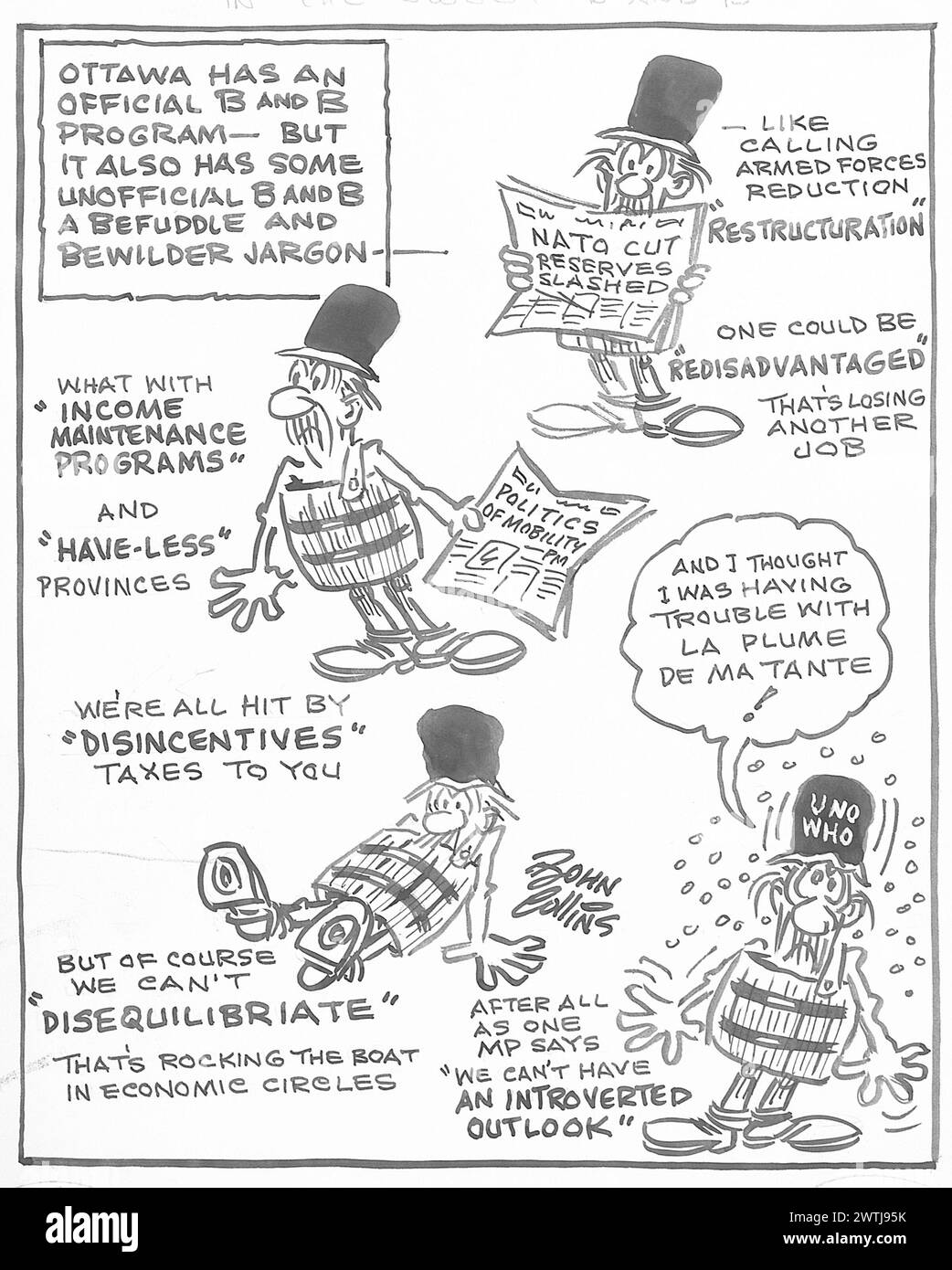 Cartoon - in The Sweet B and b John Collins (1917-2007) Foto Stock