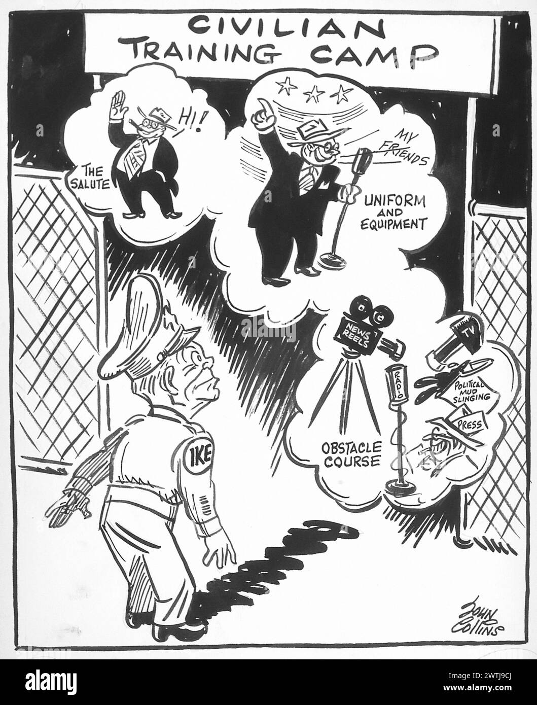 Cartoon - Avvio della formazione di base. John Collins (1917-2007) Foto Stock