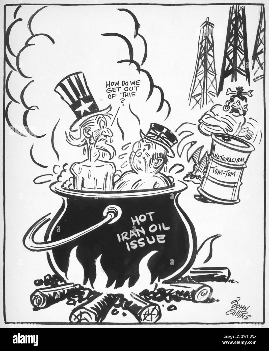 Cartone animato - bollito in olio. John Collins (1917-2007) Foto Stock
