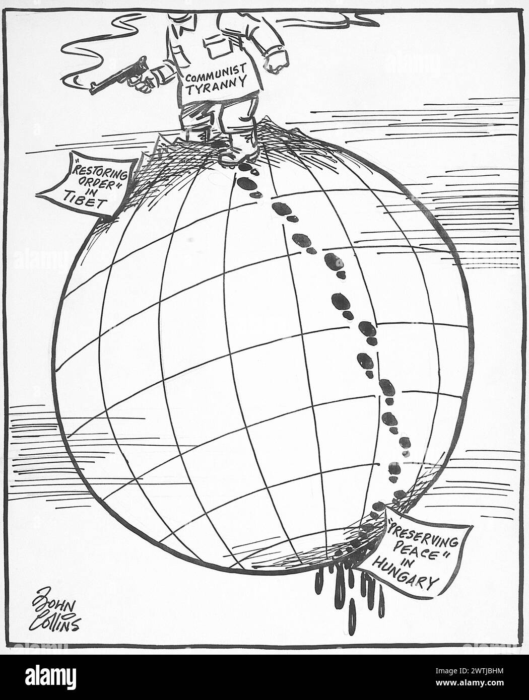 Cartoon - Have Gun Will Travel. John Collins (1917-2007) Foto Stock