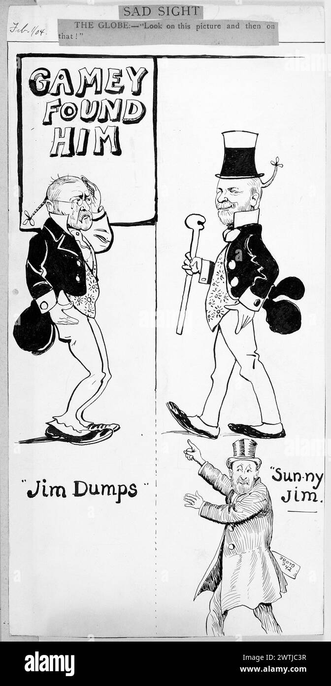 Cartoon - Sad Sight Rostap (1866-1949) Foto Stock