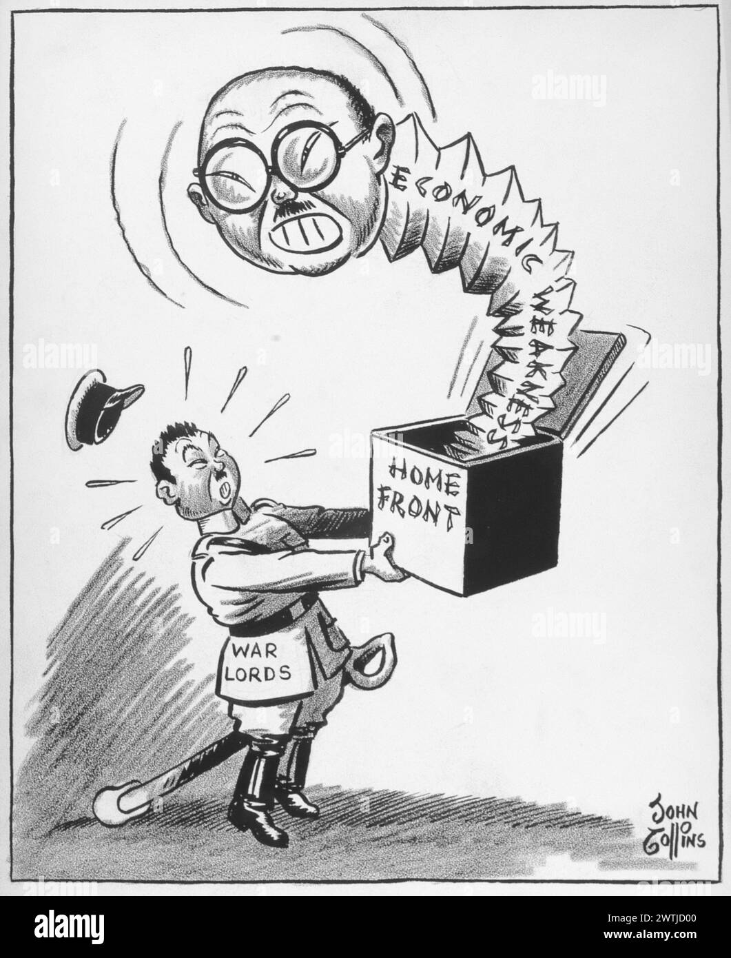 Cartone animato - Jap-in-the-Box. John Collins (1917-2007) Foto Stock