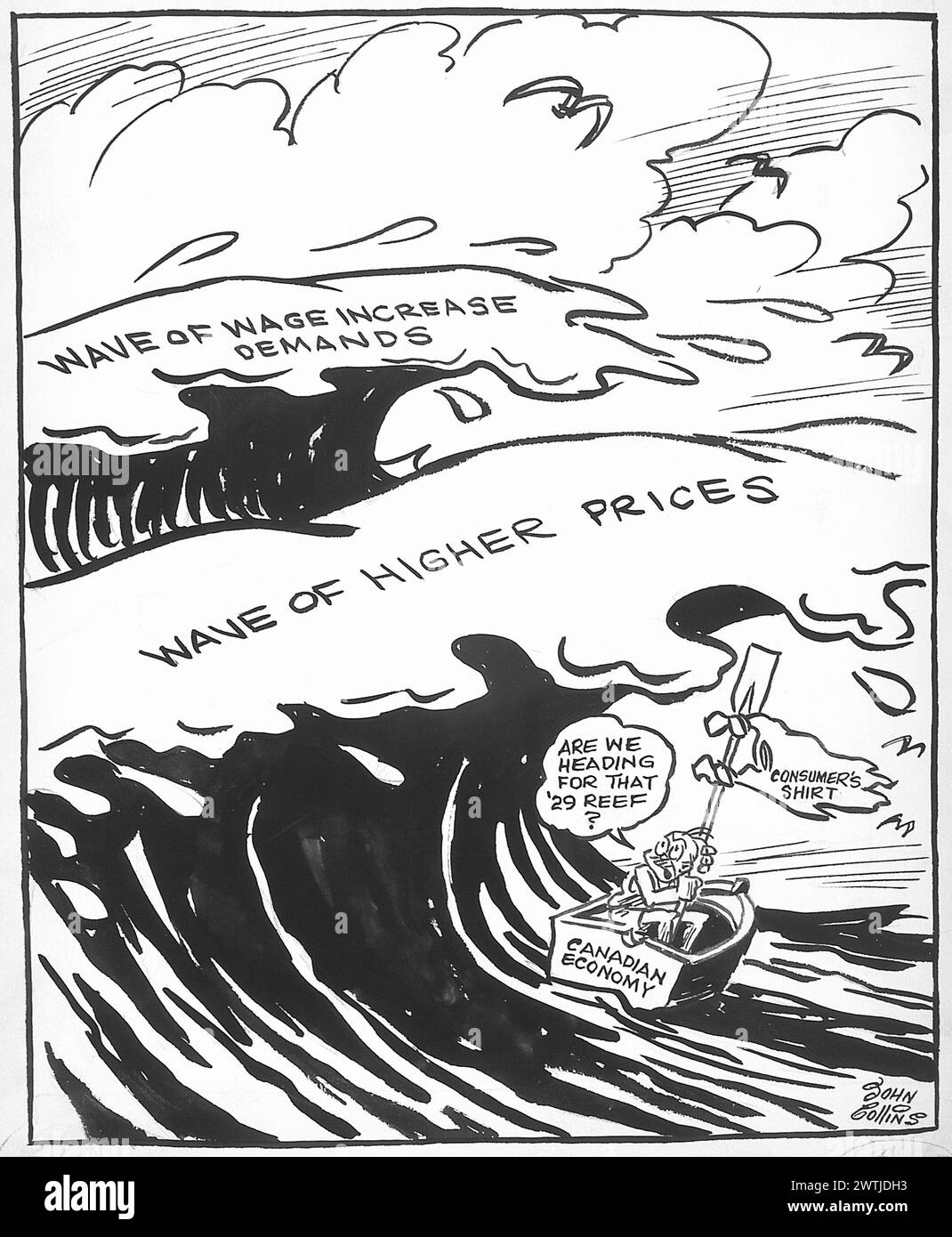 Cartoon - The Next Wave ?. John Collins (1917-2007) Foto Stock