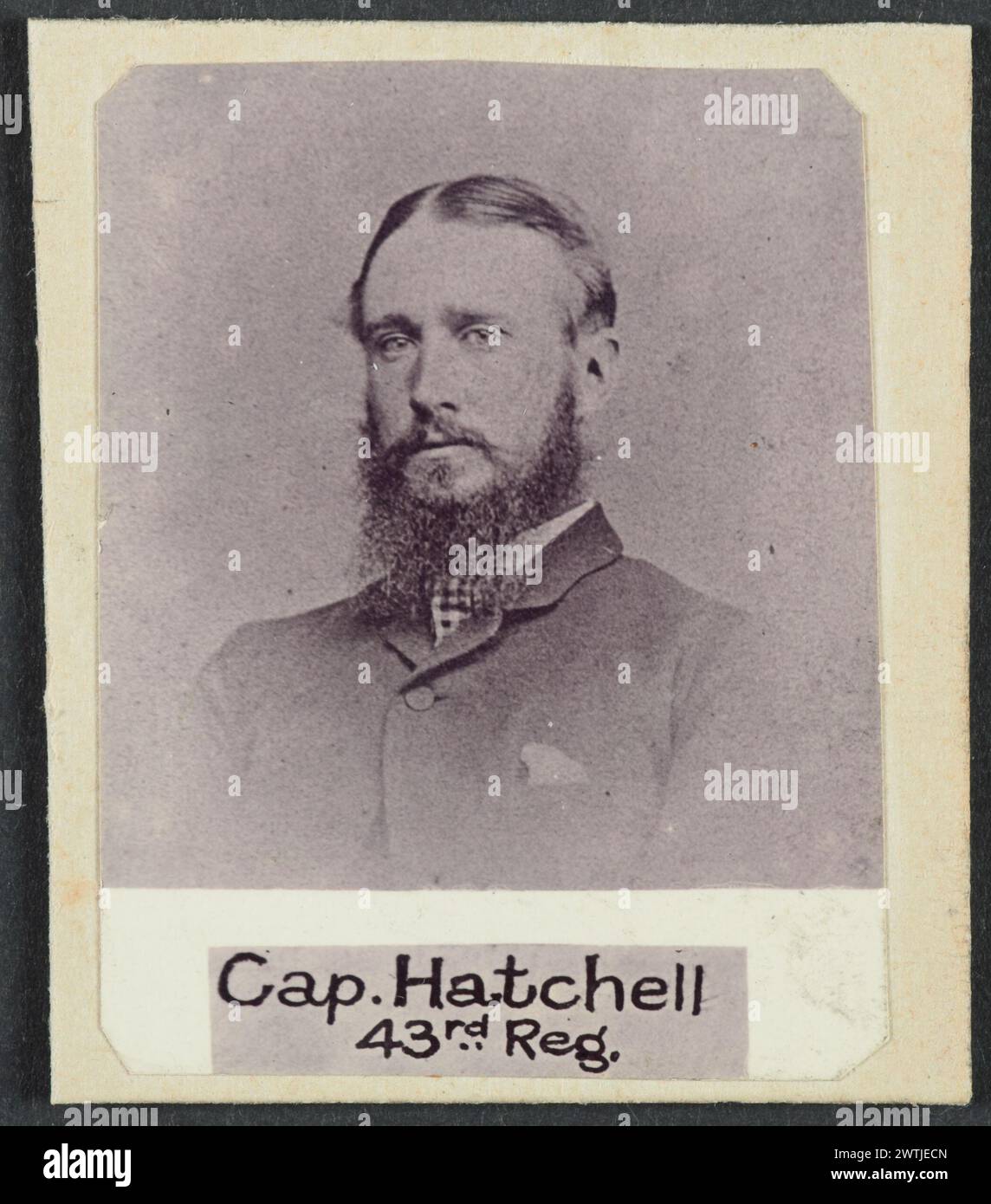 Cap. Hatchell 43rd Reg. stampe in bianco e nero, copie Foto Stock