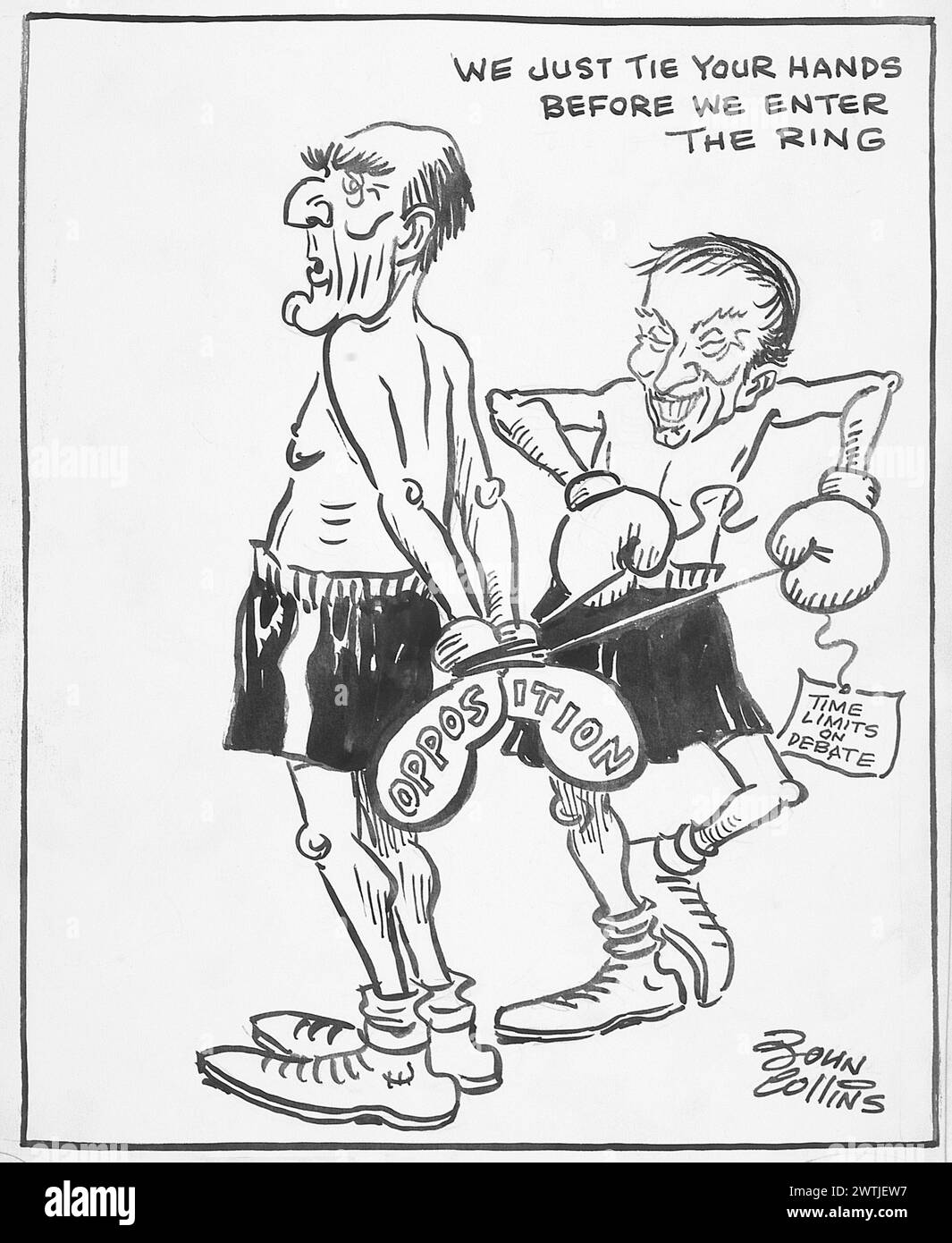 Cartone animato - regole del marchese di Pierresberry. John Collins (1917-2007) Foto Stock