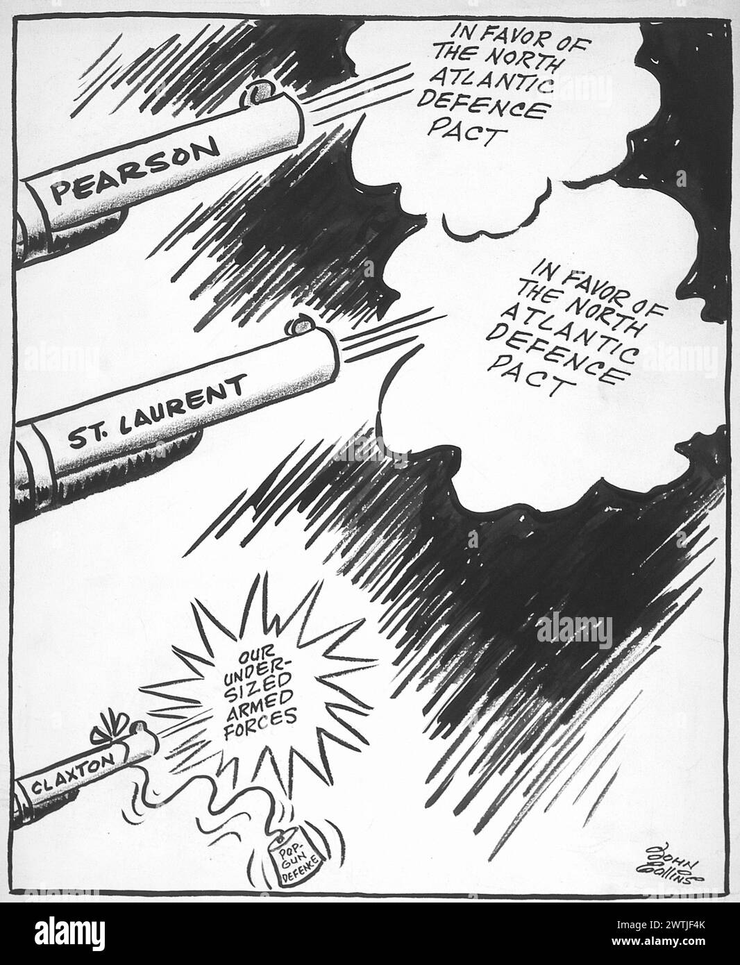 Cartoon - i tre moschettieri. John Collins (1917-2007) Foto Stock