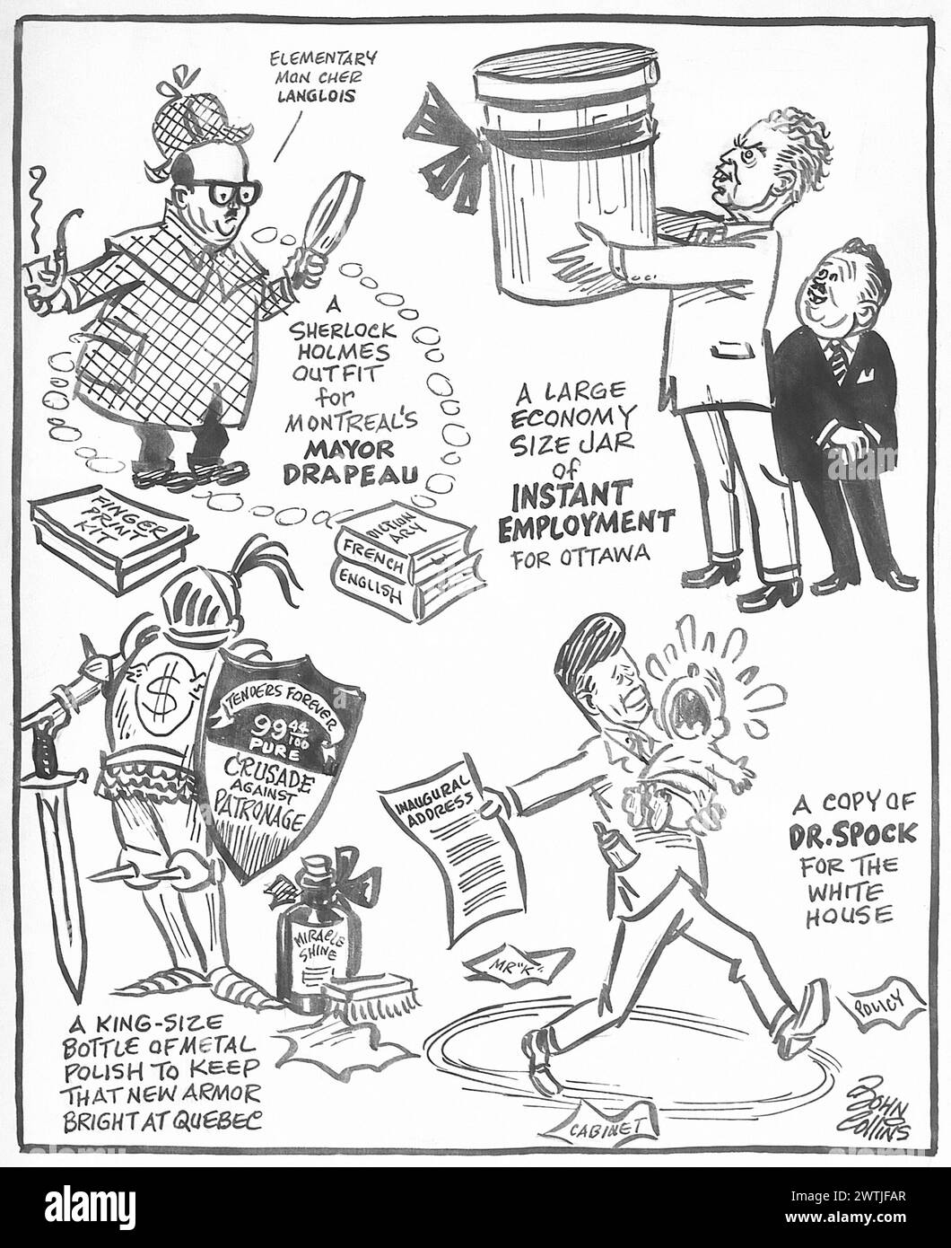 Cartoon - uno Who's Christmas Gifts. John Collins (1917-2007) Foto Stock