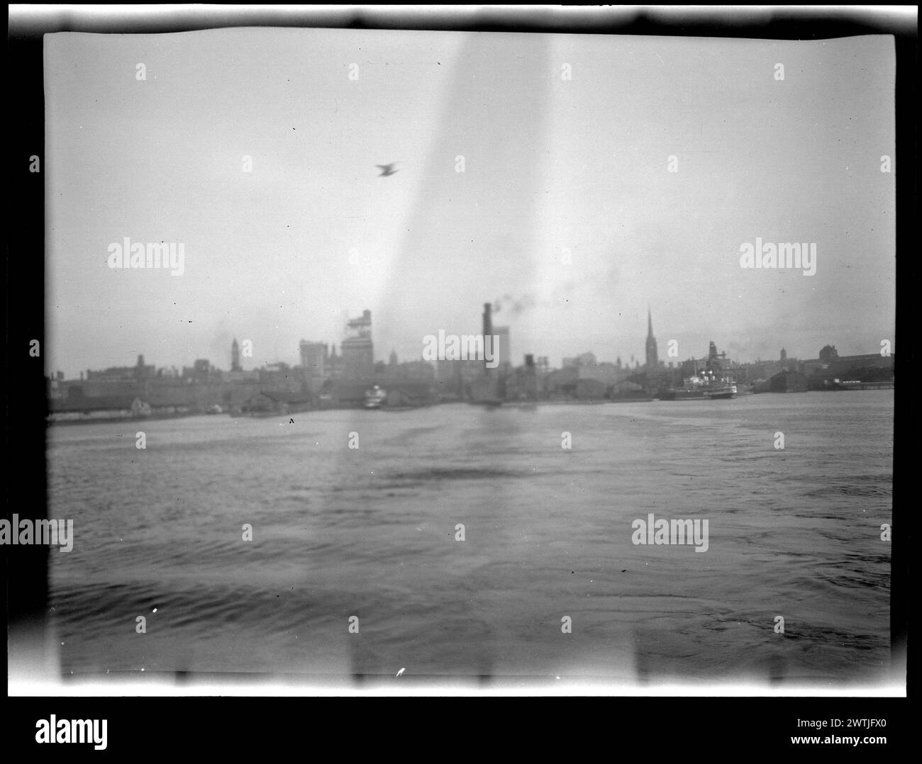 Negativi Cityscape Nitrate, negativi in bianco e nero Foto Stock