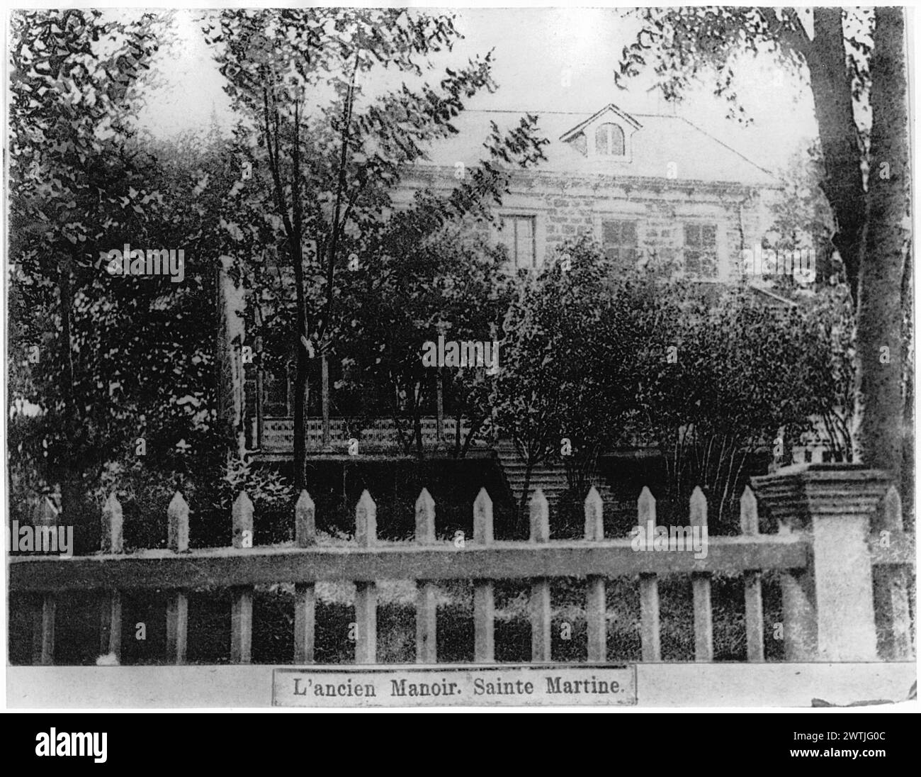 Collotipo - Old Manor House, Sainte Martine, QC, circa 1910 Foto Stock