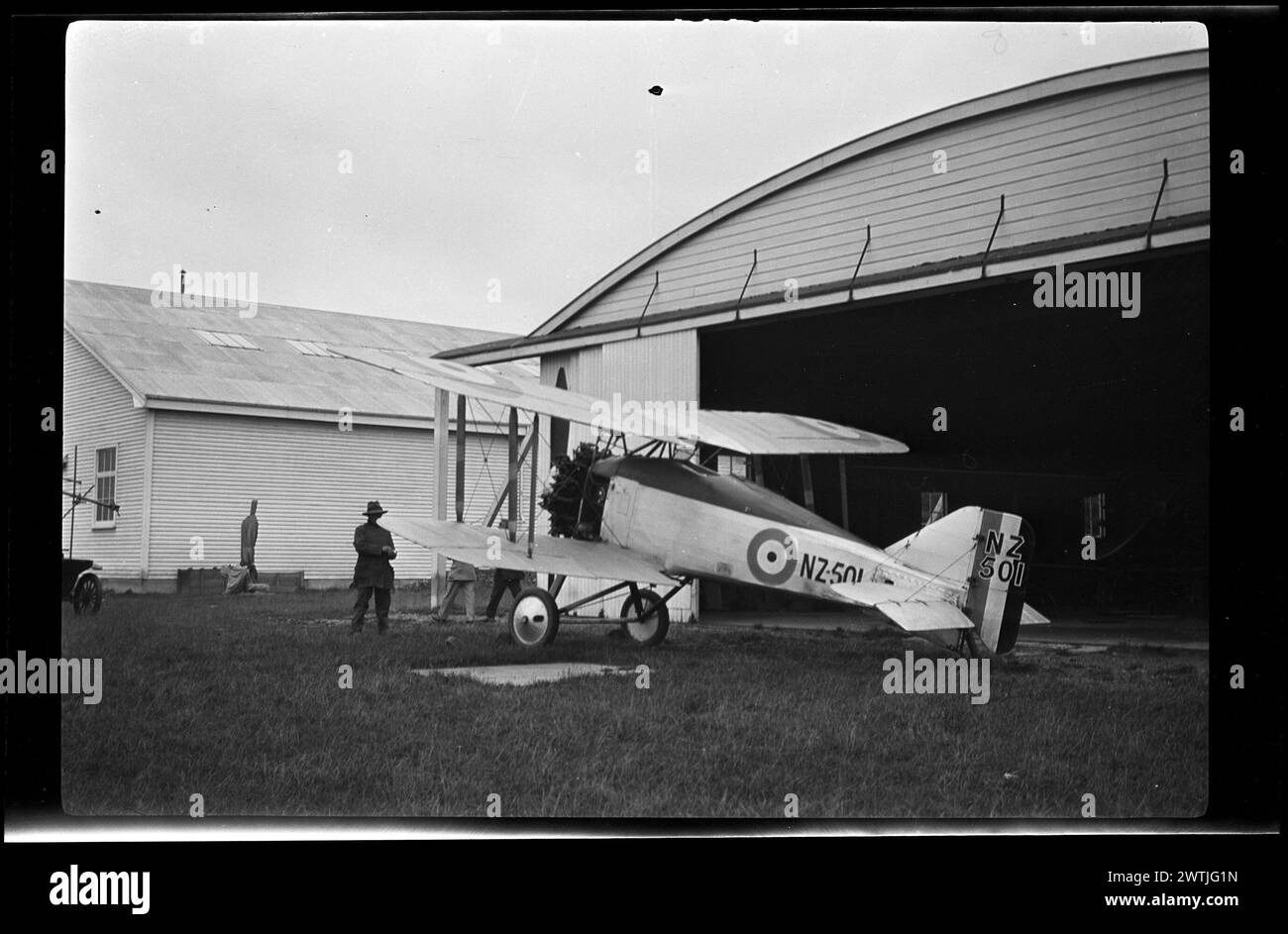 [Bi-plane, Wigram] negativi in argento gelatina, negativi in bianco e nero Foto Stock