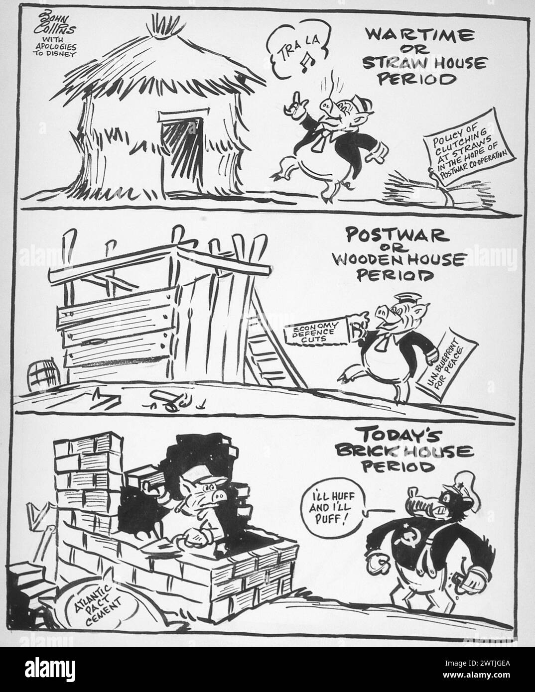 Cartone animato - chi ha paura-. John Collins (1917-2007) Foto Stock