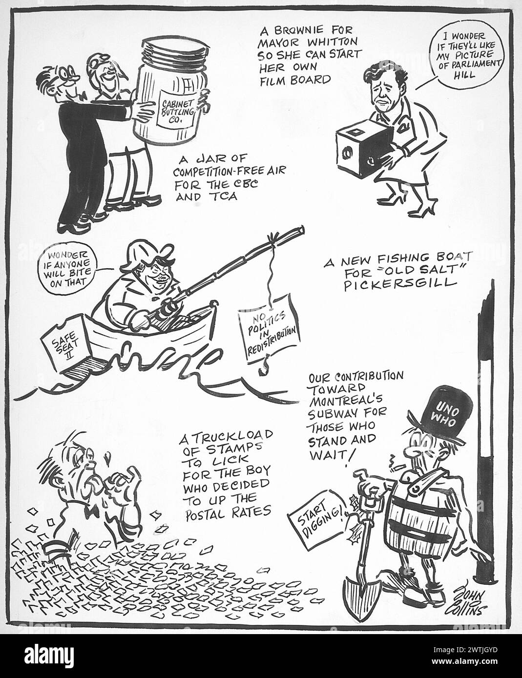 Cartoon - altri regali di Natale. John Collins (1917-2007) Foto Stock