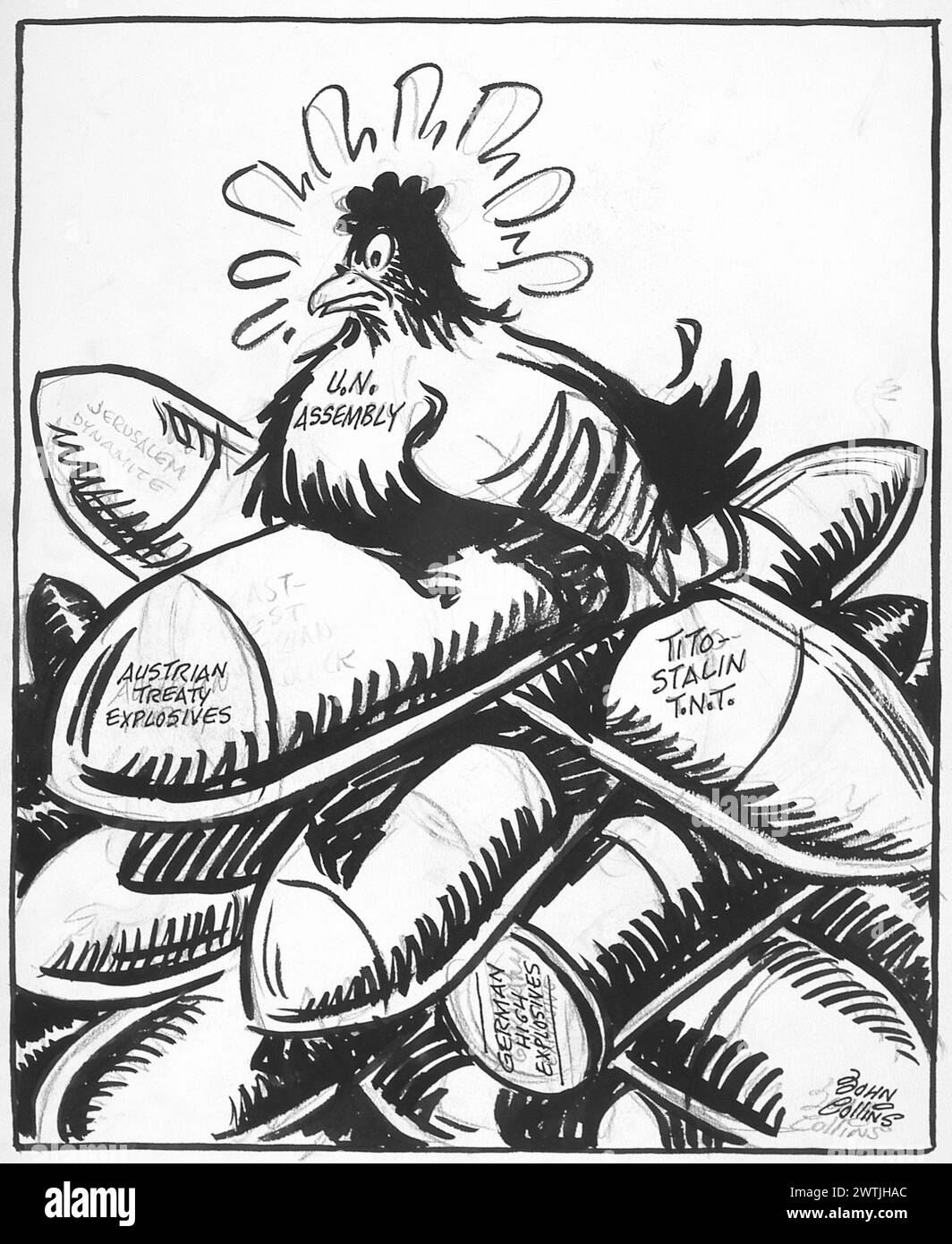 Cartone animato - tipo di uova sbagliato. John Collins (1917-2007) Foto Stock