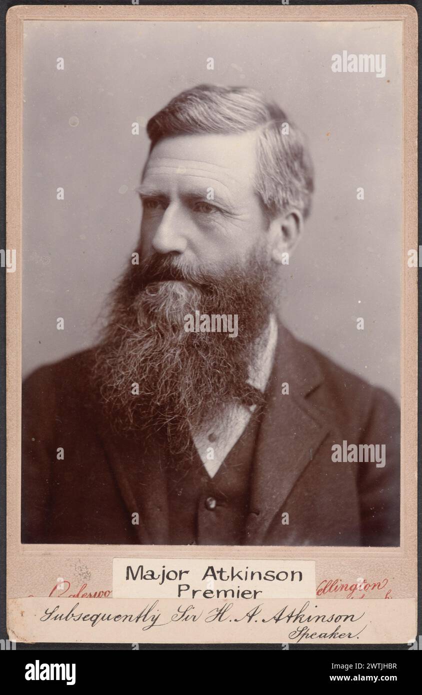 Major Atkinson, Premier cabinet Photographs, stampe in gelatina d'argento, stampe in bianco e nero Foto Stock