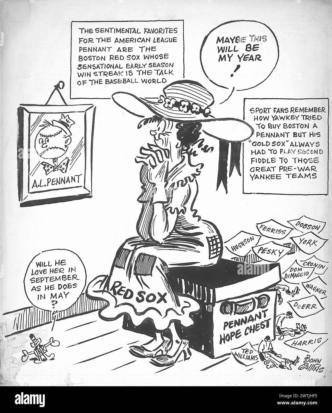 CARTOON - SEMPRE UNA DAMIGELLA D'ONORE. John Collins (1917-2007) Foto Stock