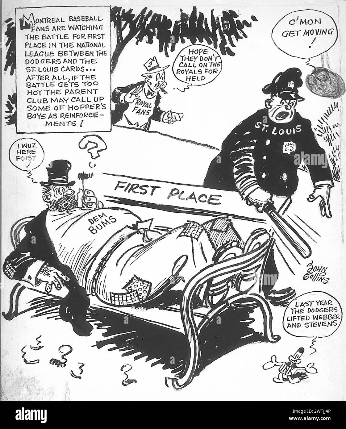 Cartoon - ST. LOUIS BLUES. John Collins (1917-2007) Foto Stock