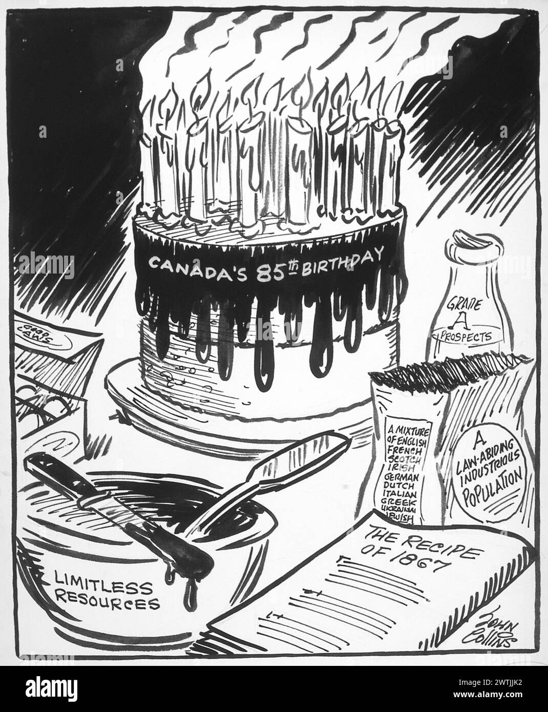 Cartoon - il meglio degli ingredienti. John Collins (1917-2007) Foto Stock