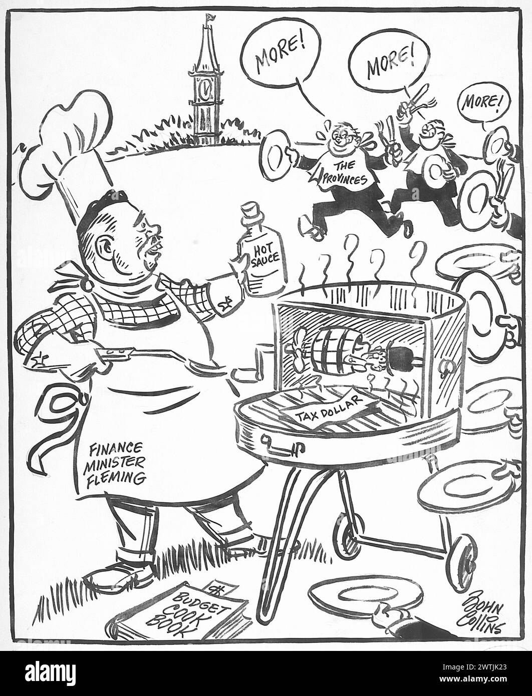 Cartoon - Ottawa Barbecue. John Collins (1917-2007) Foto Stock
