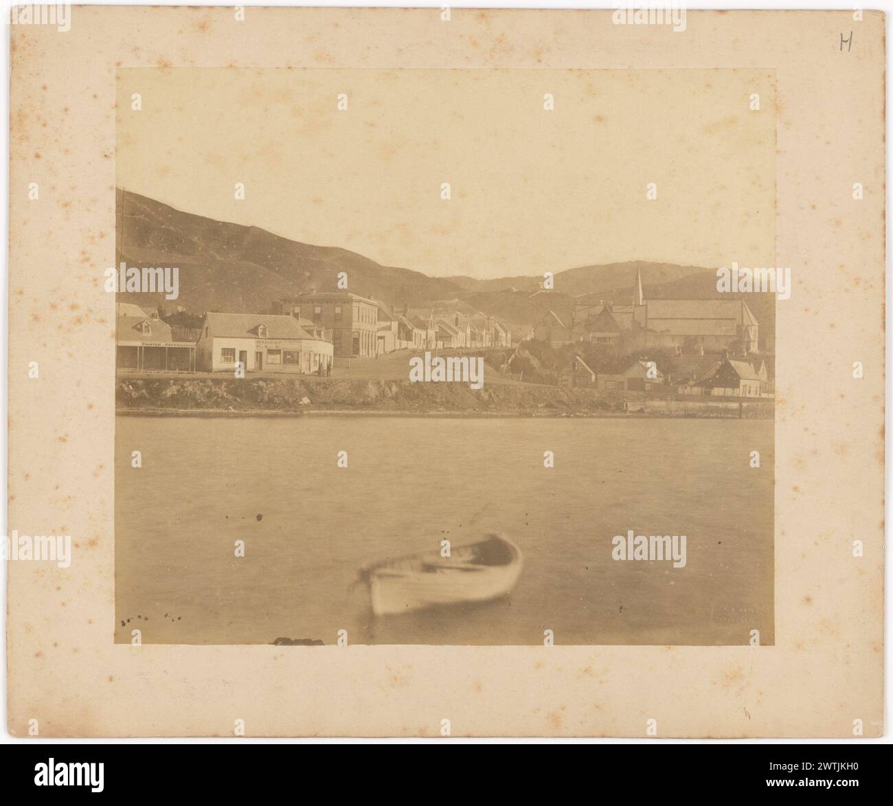 Panorami di Wellington, stampe fotografiche, stampe all'albume, stampe vintage, paesaggi urbani Foto Stock