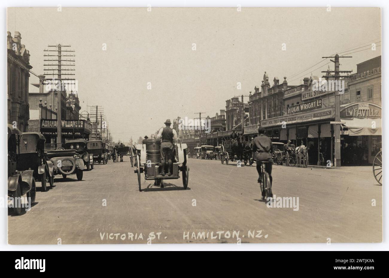 Victoria Street, cartoline fotografiche Hamilton, stampe in argento gelatina Foto Stock