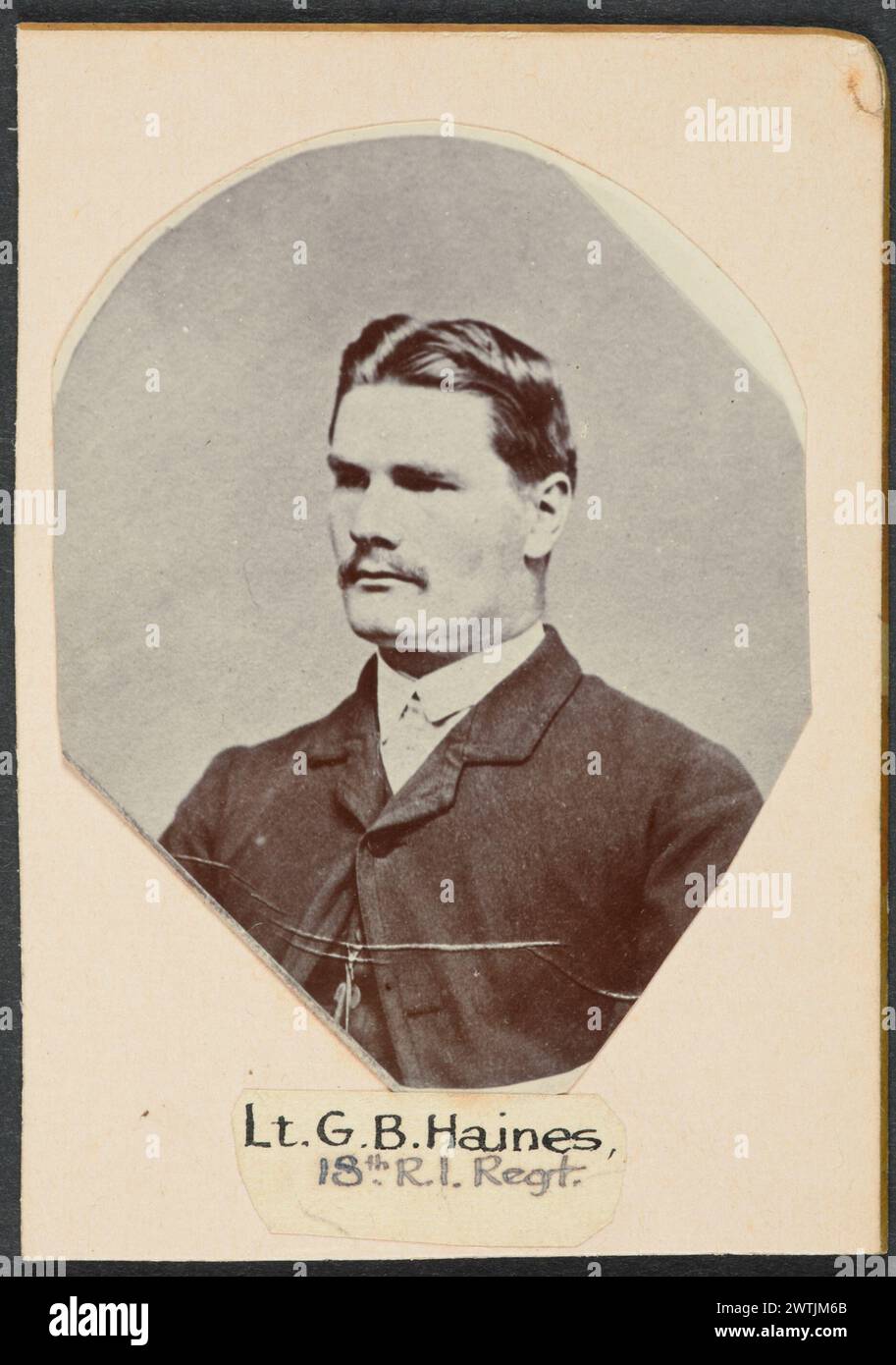 Tenente G.B. Haines 18th R.I. Regt. stampe in bianco e nero, copie Foto Stock